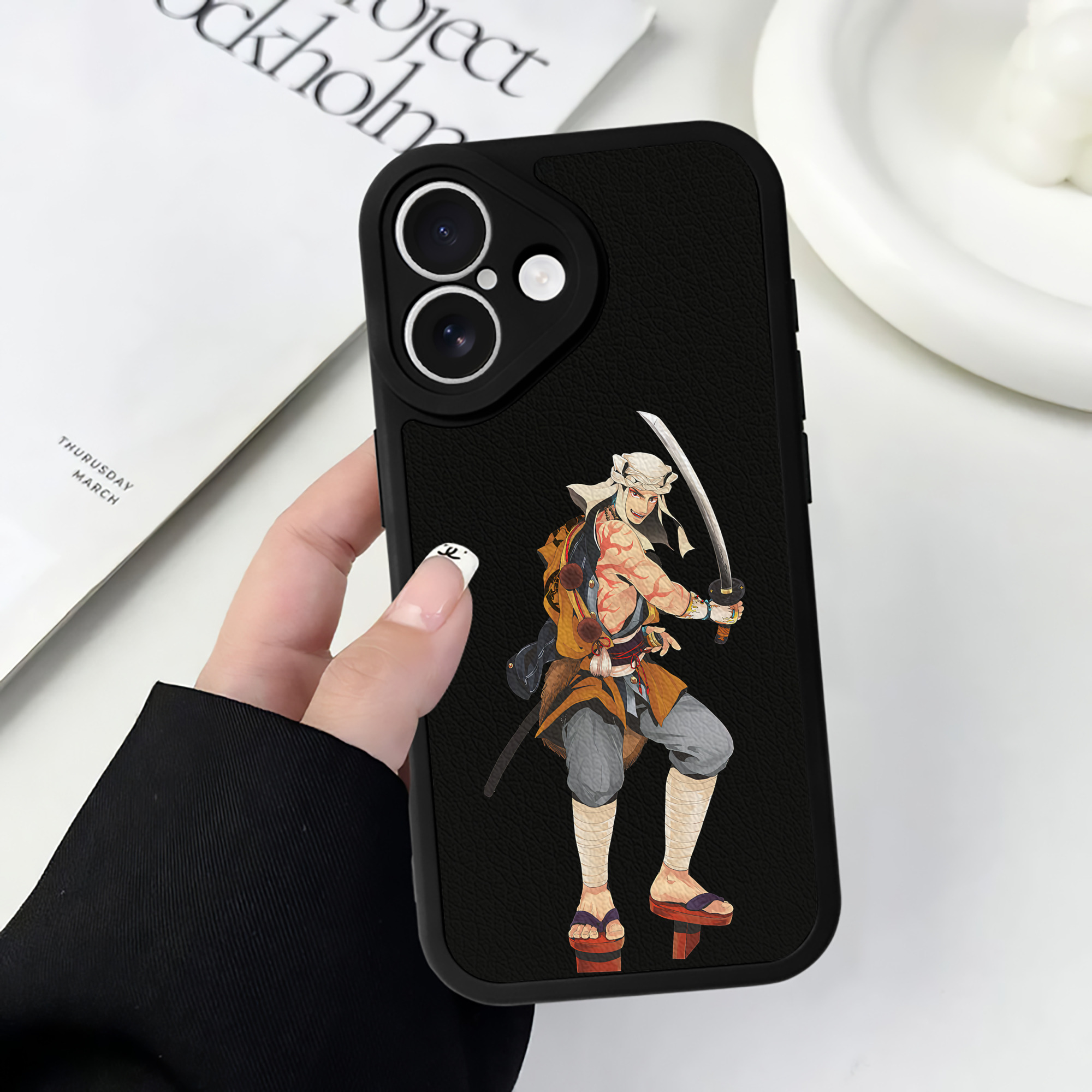 （画像用） 刀剣乱舞 Touken Ranbu 【iPhone 16シリーズ対応】シリコンスマホケース（レザー調） 材質：シリコン